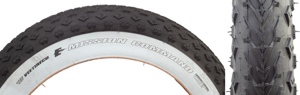 Vee Tire & Rubber Mission Command 20X4.0 Black/White Wire/26 Enduro/Over Ride E50