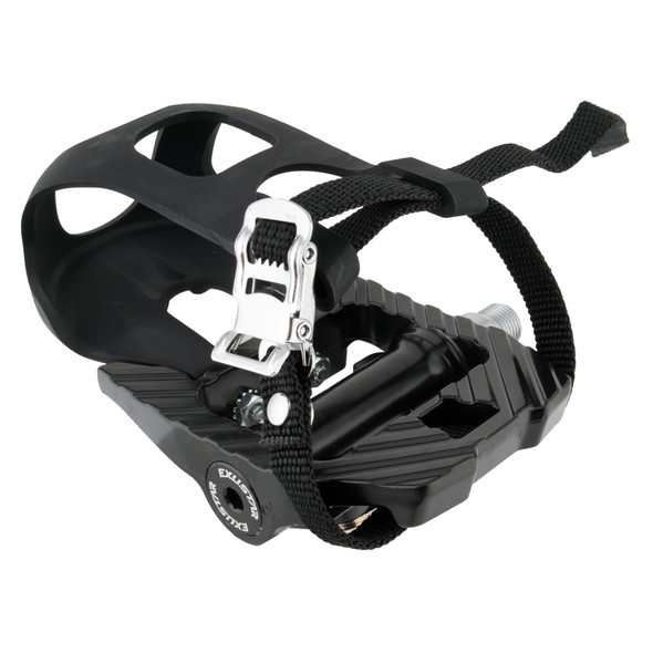Exustar Pedals Training Ps816-C8 1Side-Spd 1Sidew/Clips&Straps