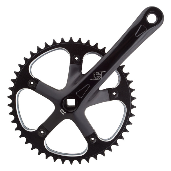 Origin8 Crankset P/P Track 170X46 1/8 Sq Black/Black