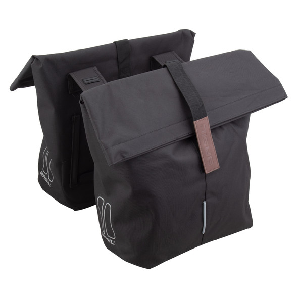 Basil Bag Pannier City Double Ubs Black