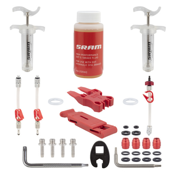 Sram Tool Brake Disc Bleedkit Pro Dot V2W/Fluid With Bleeding Edge Fitting