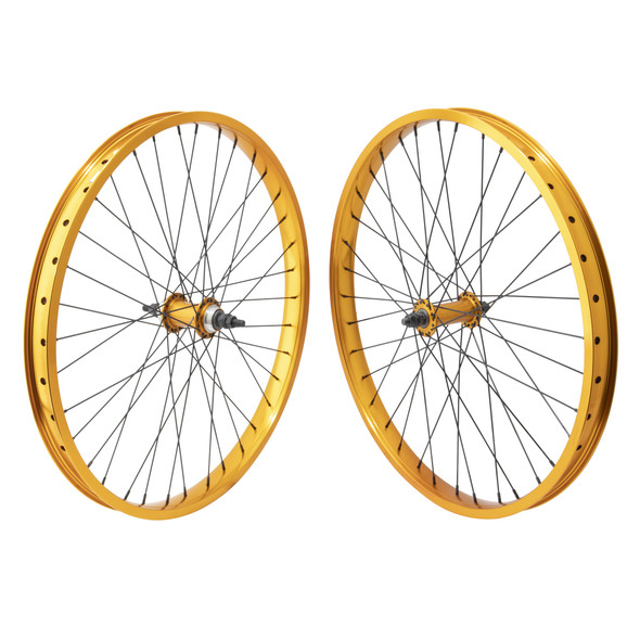 Se Bikes Wheel Pair 24X1.75 507X32 So Cal Flyer(22) Gd Nmsw 36 1-Speed Ff Loose 3/8 Gd 110Mm 14Gbk