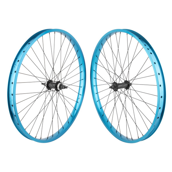 Se Bikes Wheel Pair 26X1.75 559X32 Blocks Flyer(22) Blue Nmsw 36 1-Speed Freewheel Loose(F) Seal(R) 3/8 Black 110Mm Stainless Steel2.0Bk