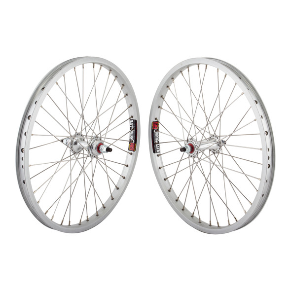 Wheel Master Wheel Pair 20X1.75 406X22 Sun Rhyno Lite Silver 36 Bp Ff Seal 3/8 Silver 110Mm Stainless Steel2.0Sl
