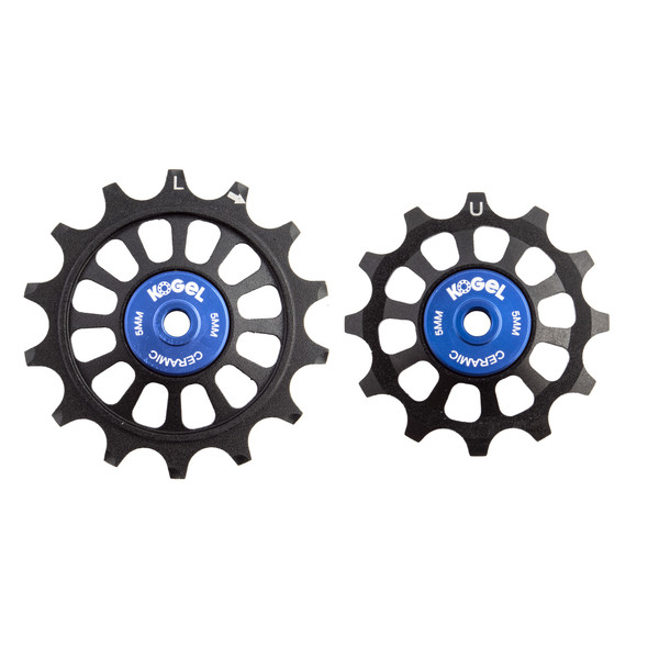 Kogel Derailleur Part Pulley Alloy Os Hybrid Ceramic Shi 9100/8000 Pair Black/Blue (K)
