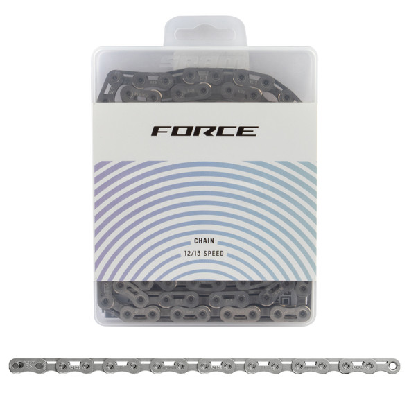Sram Chain Force E1 12/13-Speed 126L Flattop-Powerlock Silver (P)