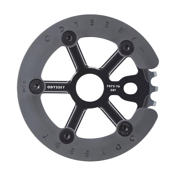 Odyssey Chainring 1Pc 28-Tooth Utility Pro With Guard Black