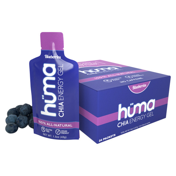 Huma Food Chia Energy Gel Blueberry Box Of 24
