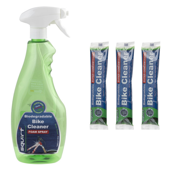 Squirt Cleaner Bio-Bike Cleaner 750Ml Empty Btl With 3X30Ml Sachets Super Concentrate Makes 750Ml Each