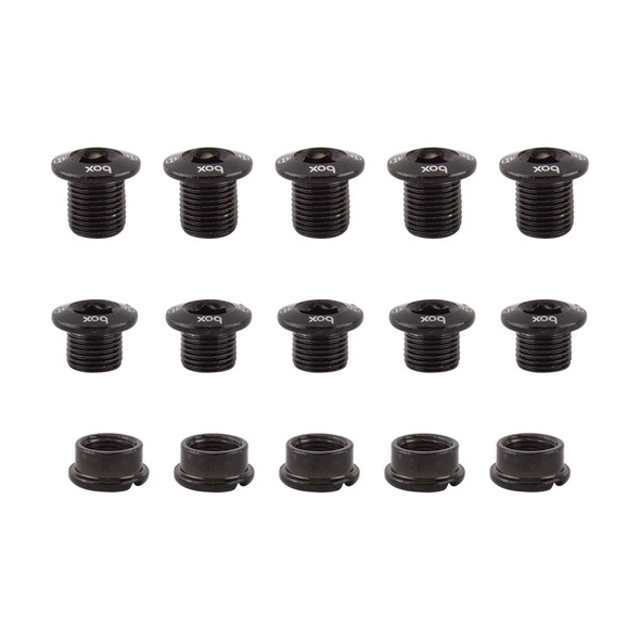 Box Components Chainring Bolt Set Chromoly Multi-Fit 15Pc Black
