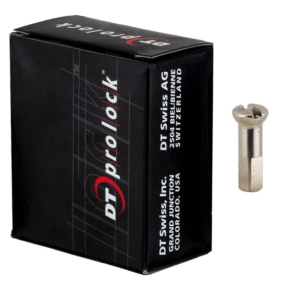 Dt Swiss Spoke Nipple Brass 2.0X14Mm Prolock/Prohead Silver Box Of 100