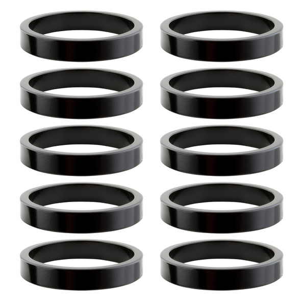 Origin8 Head Part Spacer Alloy 5Mmx1In Black Bag Of 10