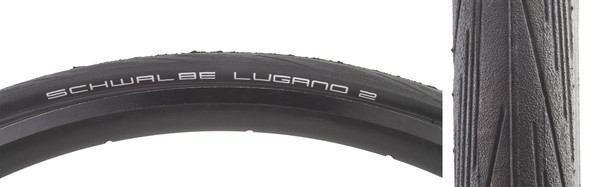 Schwalbe Tire Lugano Ii 700X25 Active Lite K-Guard Black/Bsk Silca Wire