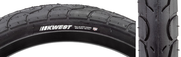 Kenda Tire Kwest 16X1.5 Black/Black Src/Prc/60 Wire 100Psi