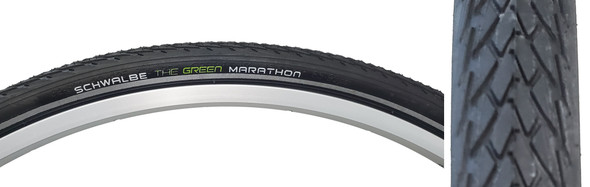 Schwalbe Tire Marathon 700X32 Perf Twin Gn-Guard Black/Black/Ref Addix Eco E25 Wire