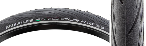 Schwalbe Tire Spicer 26X1.5 Active Lite Gn-Guard Black/Bsk/Ref Gn-Compound E25 Wire