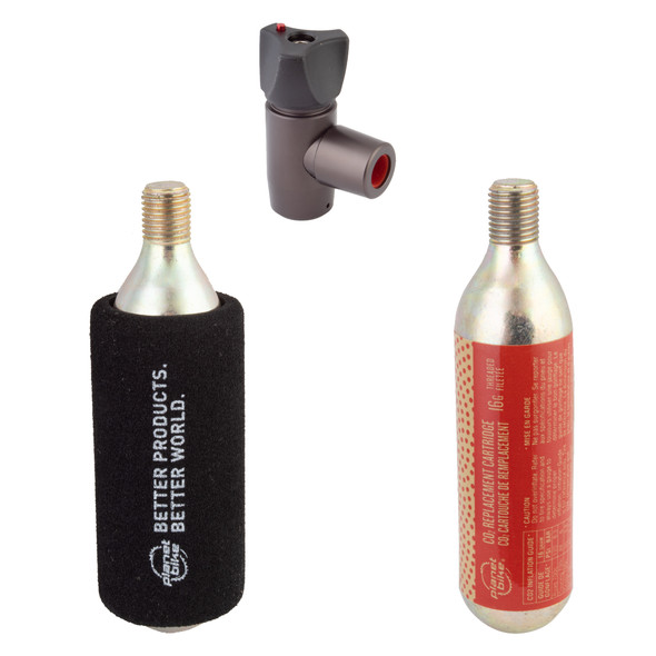 Planet Bike Pump Co2 Black Zeppelin With 2-16G