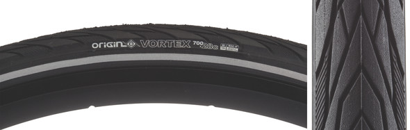 Origin8 Tire Vortex 700X28 Wire Belt Black/Black/Ref