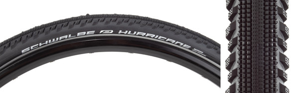 Schwalbe Tire Hurricane 700X40 Perf R-Guard Black/Black/Ref Addix Wire