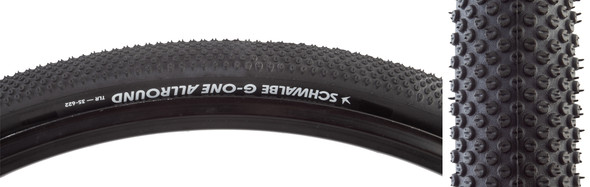 Schwalbe Tire G-One Allround 700X35 Perf R-Guard Black/Bsk Addix Green Tlr E25 Fold