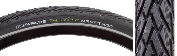 Schwalbe Tire Marathon 26X1.5 Perf Twin Gn-Guard Black/Black/Ref Addix Eco E25 Wire