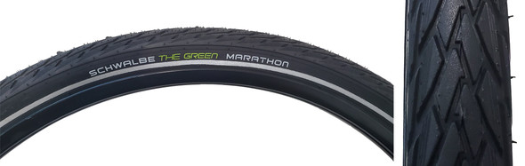 Schwalbe Tire Marathon 27.5X1.65 Perf Twin Gn-Guard Black/Black/Ref Addix Eco E25 Wire