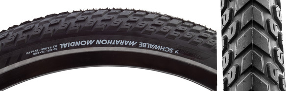 Schwalbe Tire Marathon Mondial 26X2.0 Perf R-Guard Black/Bsk/Ref Addix E50 Wire