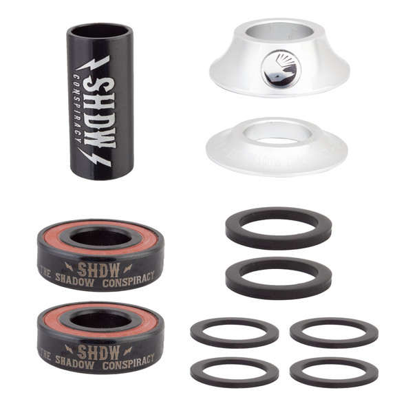 The Shadow Conspiracy Bottom Bracket Set Stacked Mid 22Mm Sealed Pol-Silver