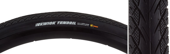 Kenda Tire Kwick Tendril Sport 27X 1-1/4 Black/Black Src/Ks/60 Wire 100Psi E25 Ref Hp