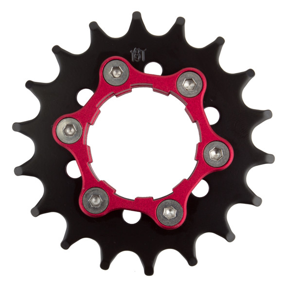 Origin8 Cog Ul8 F6B-Disc & Cassette 18Tx3/32 Black/Red