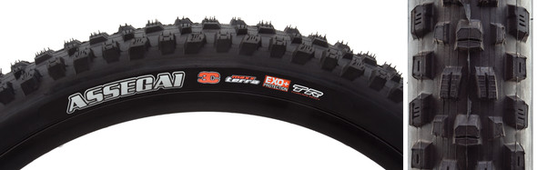 Maxxis Tire Assegai 27.5X2.5 Black Fold/60 3Ct/Exo+/Tr/Wt