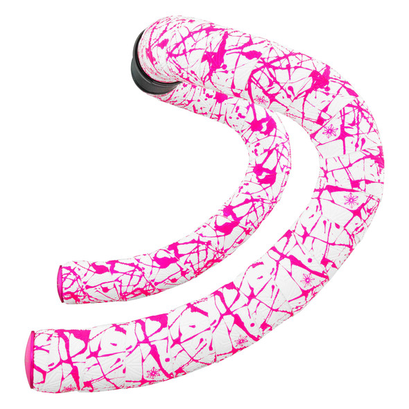 Supacaz Tape & Plugs Super Sticky Kush Splat Le White/N-Pack With N-Pack Star Plugs