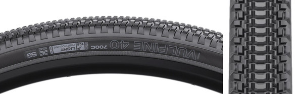 Wtb Tire Vulpine 700X40 Black/Black Light Front Tcs/120/Dual-Dna/Sg Fold