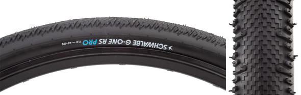 Schwalbe Tire G-One Rs Pro 700X45 Evo V-Guard Black/Bsk Addix Race Tlr E25 Fold