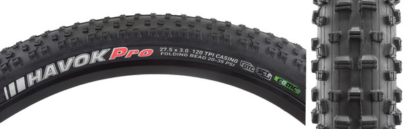 Kenda Tire Havok Pro 27.5X3.0 Black/Black Dtc/Emc/Tlr Fold 35Psi E50