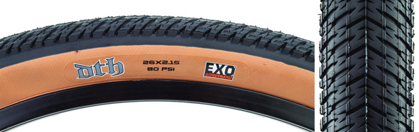 Maxxis Tire Dth 26X2.15 Black/Dsk Fold/60 Sc/Exo