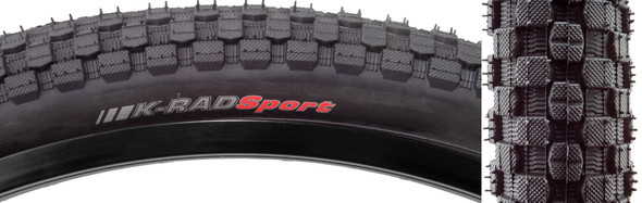 Kenda Tire K-Rad Sport 24X1.75 Black/Black Src/60 Wire 65Psi