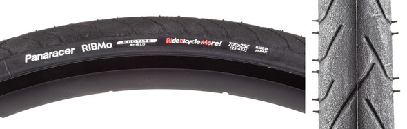 Panaracer Tire Ribmo Protite 700X25 Wire Black/Black
