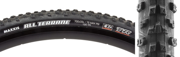 Maxxis Tire All Terrane 700X33 Black Fold/120 Dc/Exr/Tr