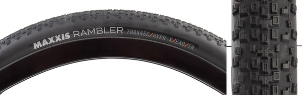 Maxxis Tire Rambler 700X45 Black Fold/120 Hypr-X/Exo/Tr
