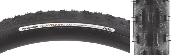 Panaracer Tire Gravelking Ac Knobby 700X35 Fold Tubeless Black/Black