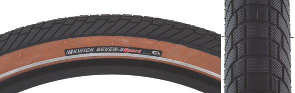 Kenda Tire Kwick Seven.5 Sport 27.5X2.0 Black/Tan/Ref Src/Ks Wire 50Psi E25