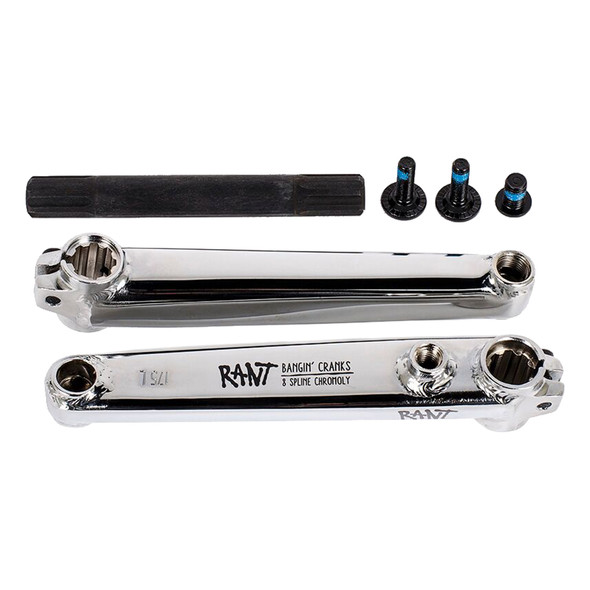 Rant Crankset Bangin 8 Right Hand Drive/Left Hand Drive 175 3Pc 19Mm 8-Spline Chromoly Cp
