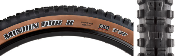 Maxxis Tire Minion Dhr Ii 29X2.6 Black/Sk Fold/60 Exo/Tr/Wt/Dsk