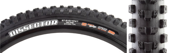 Maxxis Tire Dissector 27.5X2.4 Black Fold/120X2 3C/Dd/Tr