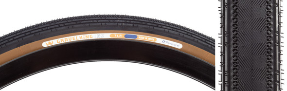 Panaracer Tire Gravelking Stainless Steel 700X35 Fold Tubeless Black/Tan (O)