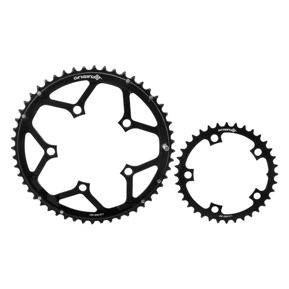 Origin8 Chainring Thruster 110Mm 36/52-Tooth 10/11-Speed 5B Set Black