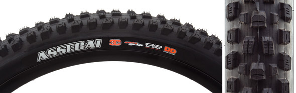 Maxxis Tire Assegai 27.5X2.5 Black Fold/120X23Cg/Dd/Tr/Wt