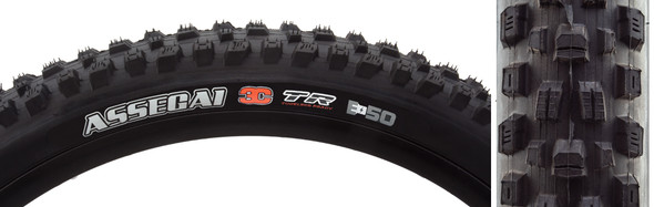 Maxxis Tire Assegai 29X2.5 Black Fold/60X2 3Cg/Dh/2Ply/Tr/E50/Wt