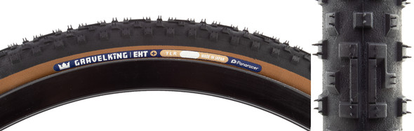 Panaracer Tire Gravelking Ext+ 700X38 Fold Tubeless Black/Tan (O)